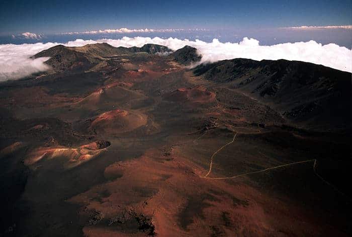 Picture of the crater in Haleakala National Park